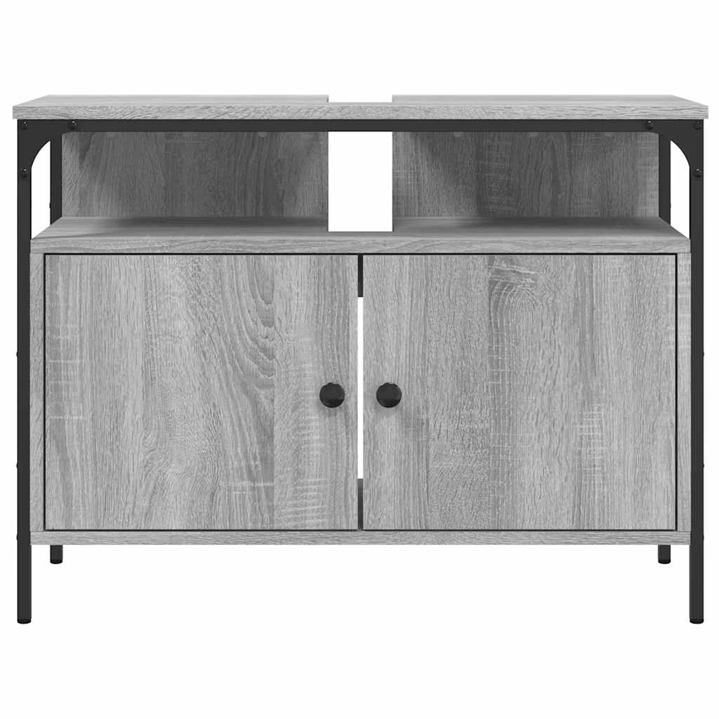 Mobile Lavabo Bagno Grigio Sonoma 80x30x60 Cm Legno Multistrato - Image 4