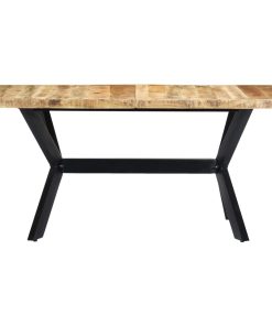 Tavolo Da Pranzo 160x80x75 Cm In Legno Massello Di Mango Grezzo