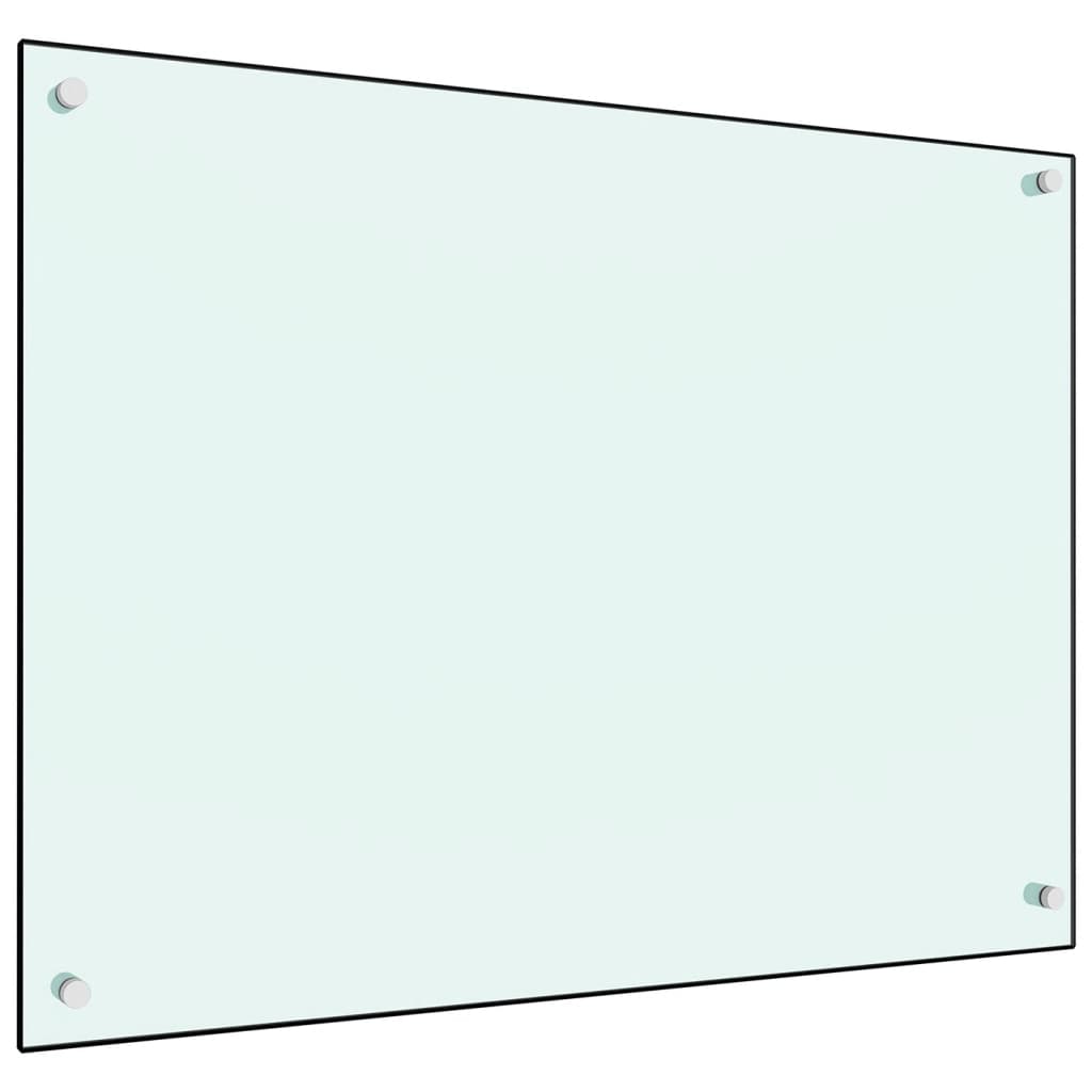 Paraschizzi Per Cucina Bianco 80x60 Cm In Vetro Temperato