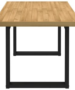 Tavolo Pranzo Noain Gambe A Forma U 160x90x75 Cm Legno Massello