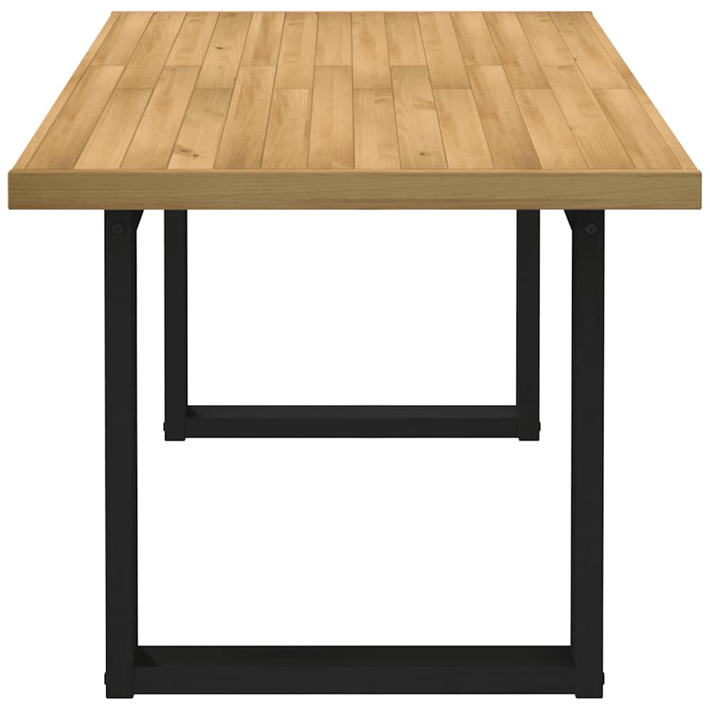 Tavolo Pranzo Noain Gambe A Forma U 160x90x75 Cm Legno Massello
