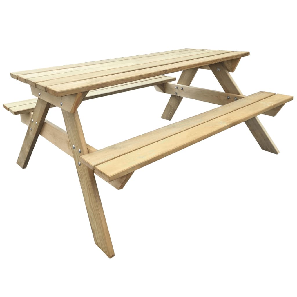 Tavolo Da Picnic 150x135x71,5 Cm In Legno