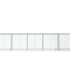 Cesto Gabbione Con Copertura 500x100x100 Cm In Ferro Zincato