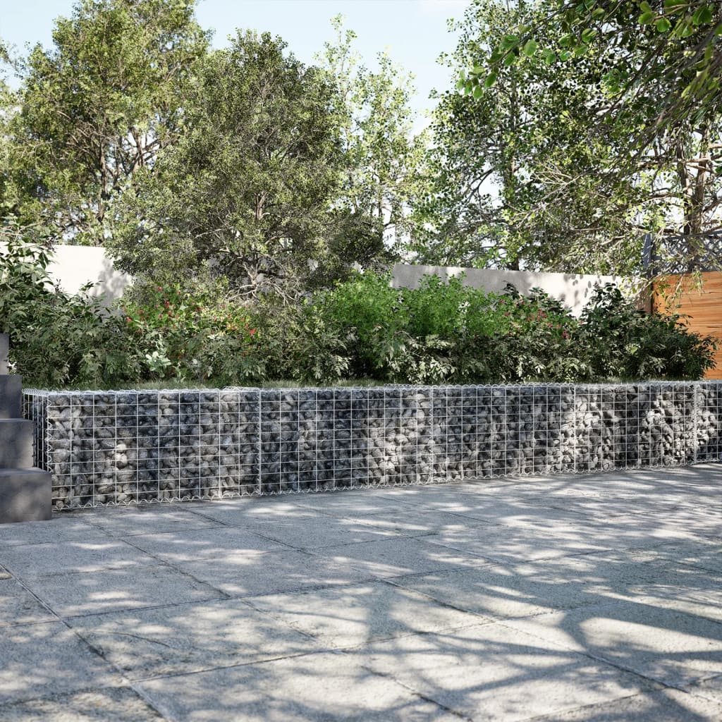 Cesto Gabbione Con Copertura 600x50x50 Cm In Ferro Zincato