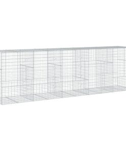 Cesto Gabbione Con Copertura 500x100x150 Cm In Ferro Zincato