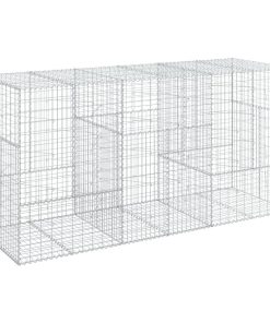 Cesto Gabbione Con Copertura 300x100x150 Cm In Ferro Zincato