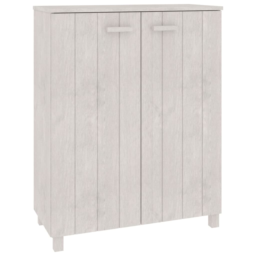 Scarpiera Hamar Bianca 85x40x108 Cm In Legno Massello Di Pino