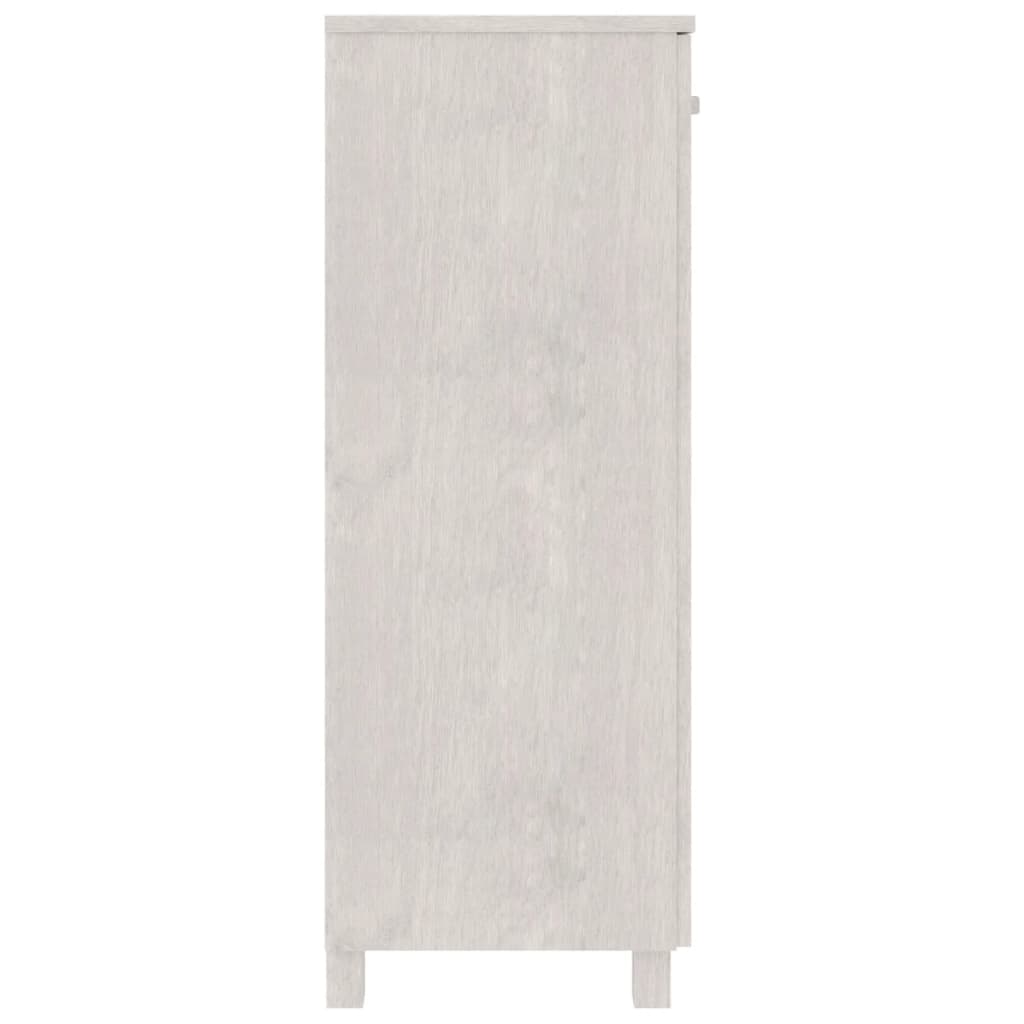 Scarpiera Hamar Bianca 85x40x108 Cm In Legno Massello Di Pino - Image 4