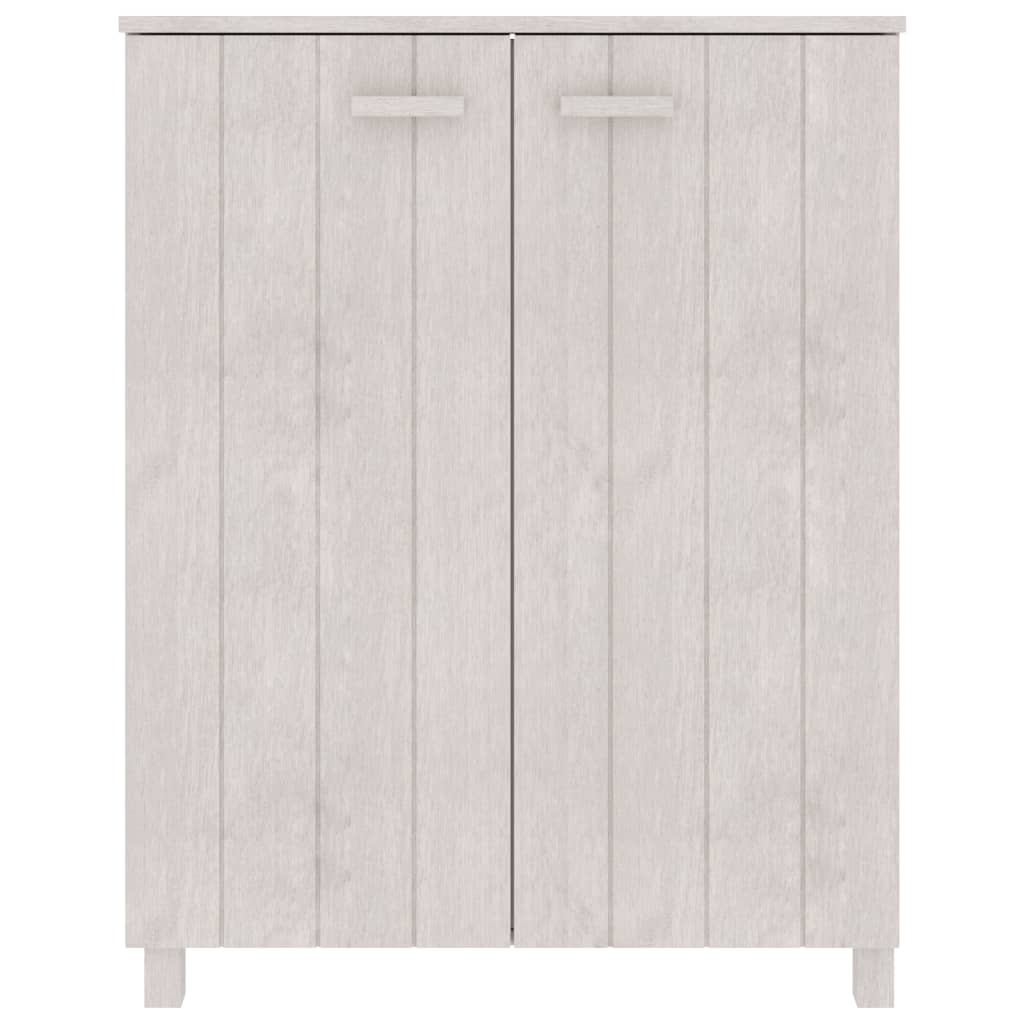 Scarpiera Hamar Bianca 85x40x108 Cm In Legno Massello Di Pino - Image 6