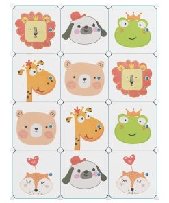 Scaffale Portaoggetti Per Bambini Con 12 Cubi Verdi In pp