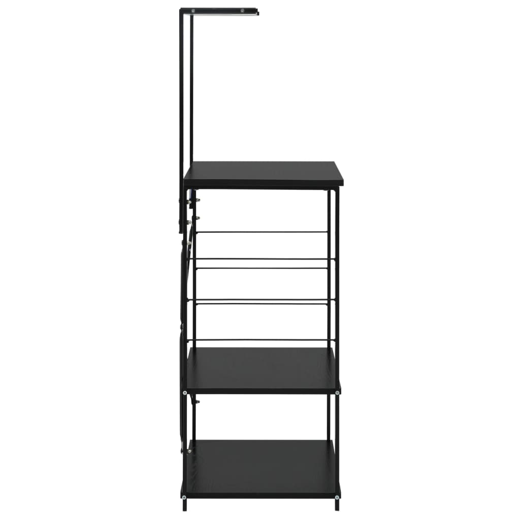 Mobile Per Microonde Nero 60x39,6x123 Cm Legno Multistrato