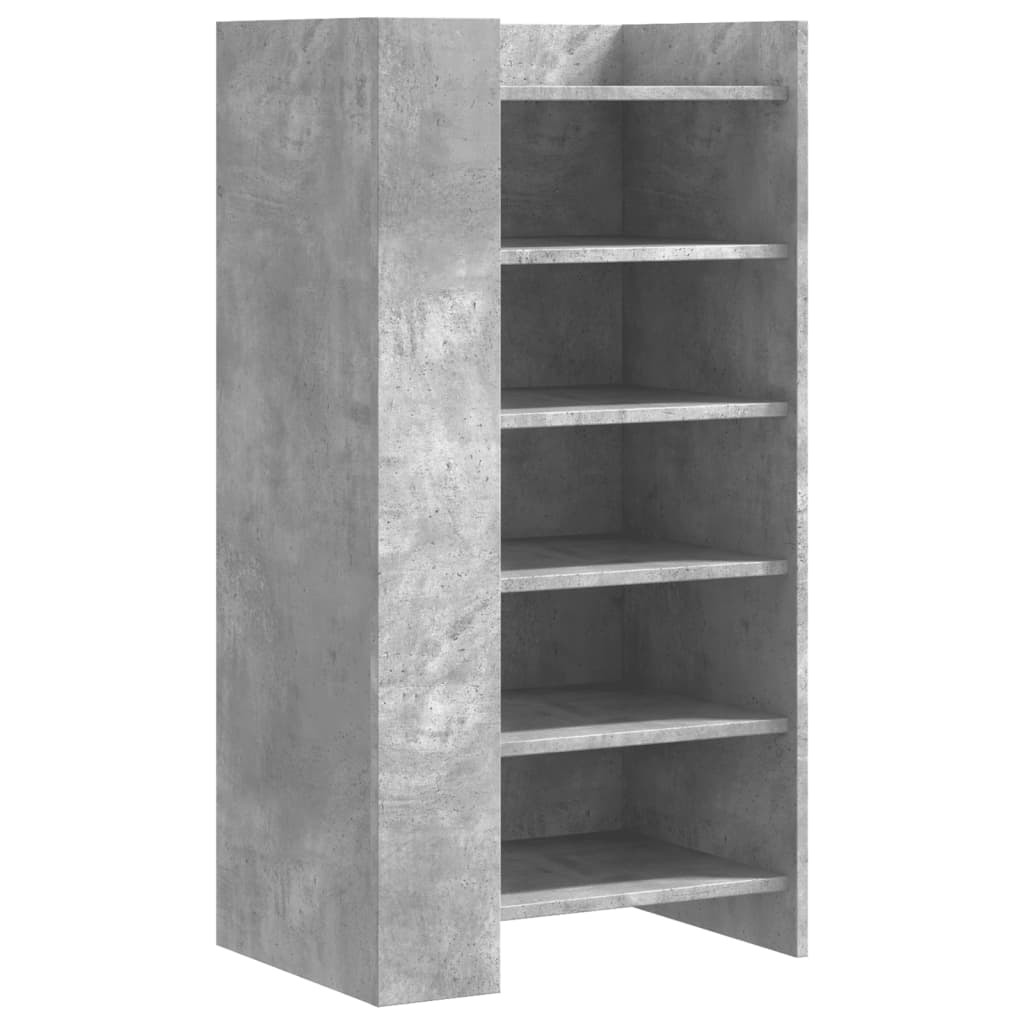 Scarpiera Grigio Cemento 52x37,5x100 Cm In Legno Multistrato