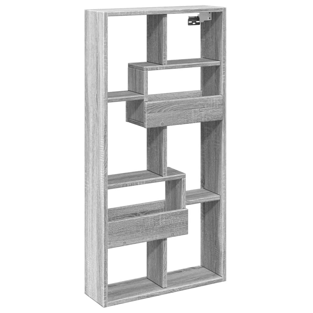 Armadietto A Muro Grigio Sonoma 50x15x100cm In Truciolato - Image 6