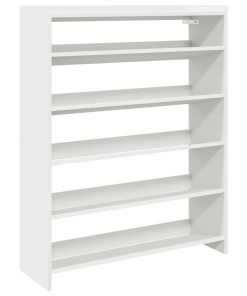 Scarpiera Bianca 80x25x100 Cm In Legno Multistrato