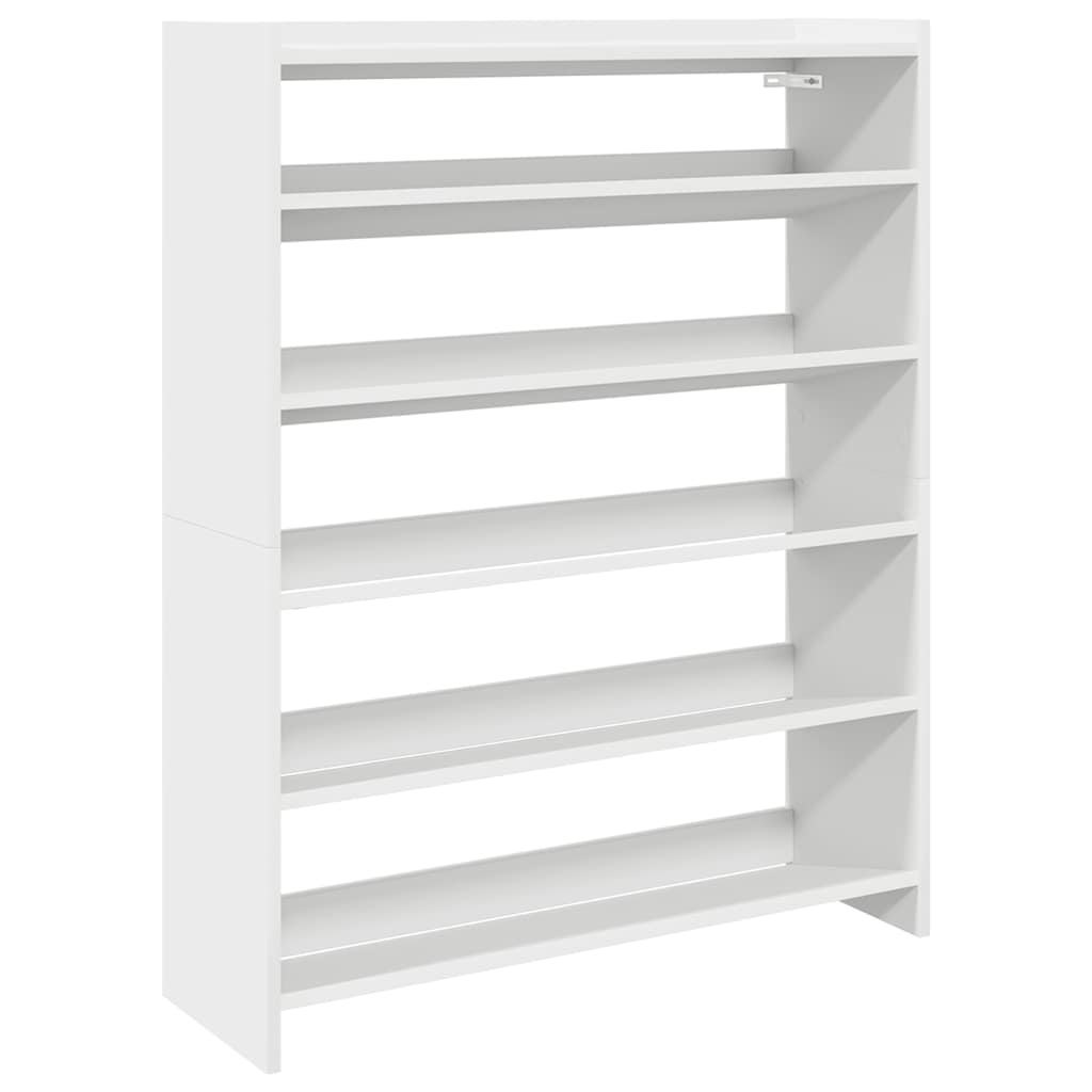 Scarpiera Bianca 80x25x100 Cm In Legno Multistrato