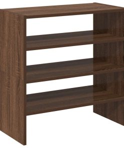 Scarpiere 2 Pz Impilabili Rovere Marrone 60x30x30,5 cm