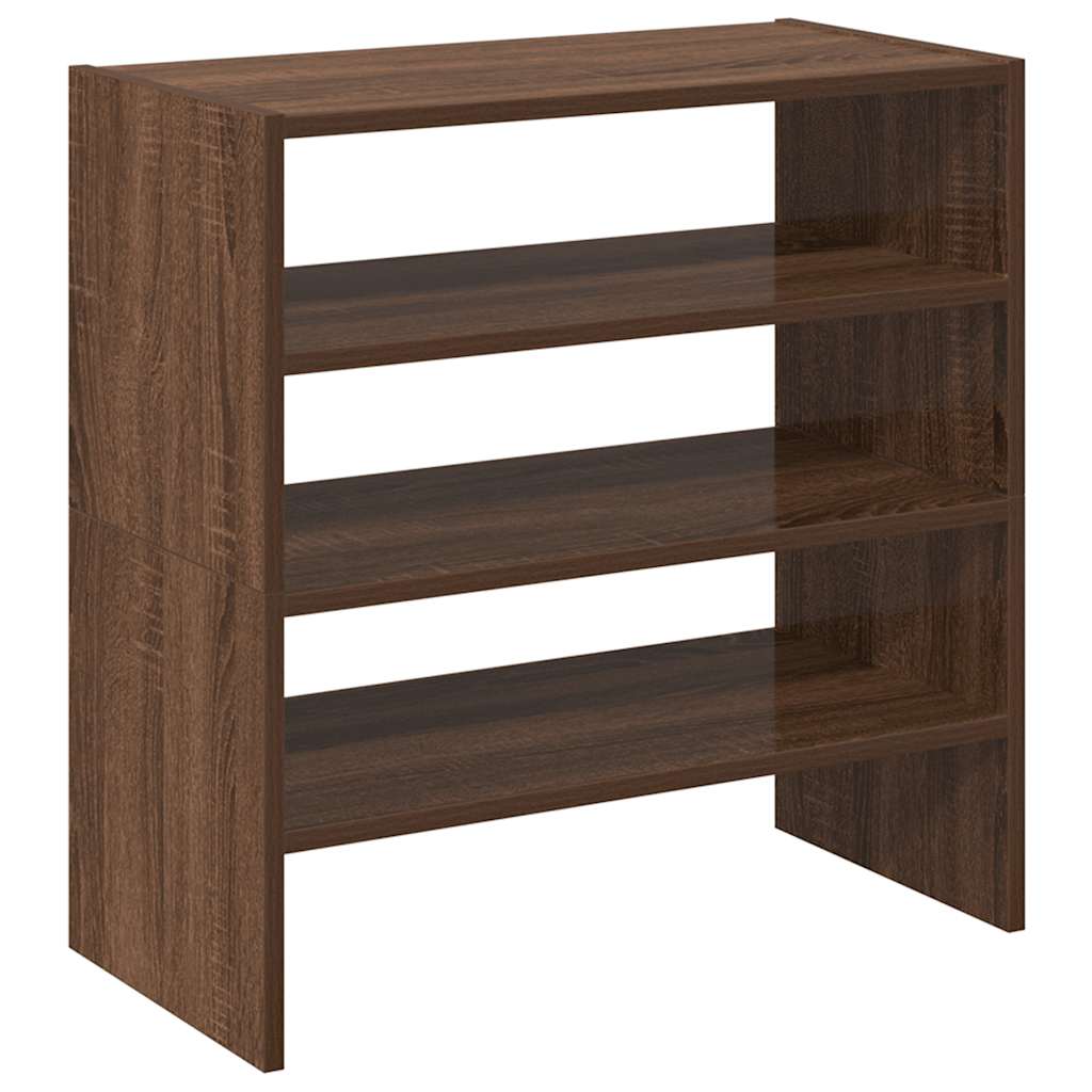 Scarpiere 2 Pz Impilabili Rovere Marrone 60x30x30,5 cm