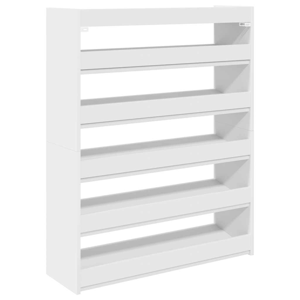 Scarpiera Bianca 80x25x100 Cm In Legno Multistrato - Image 5