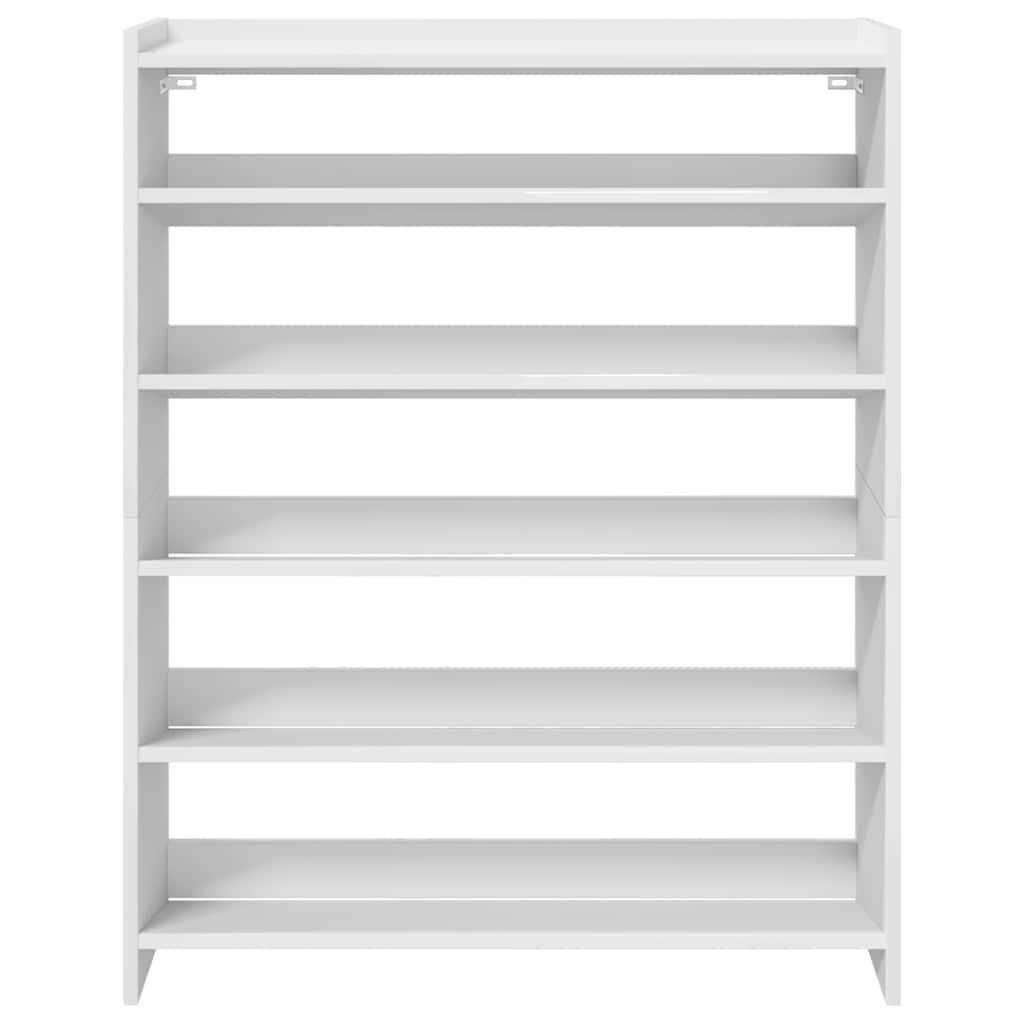 Scarpiera Bianca 80x25x100 Cm In Legno Multistrato - Image 2