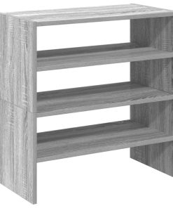Scarpiere 2 Pz Impilabili Grigio Sonoma 60x30x30,5 cm