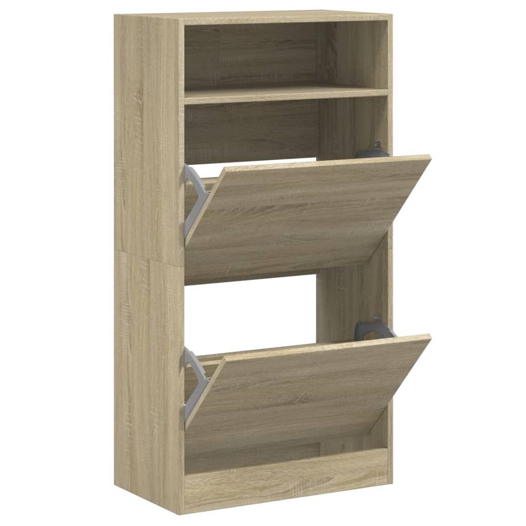 Scarpiera Rovere Sonoma 60x34x116 Cm In Legno Multistrato - Image 6