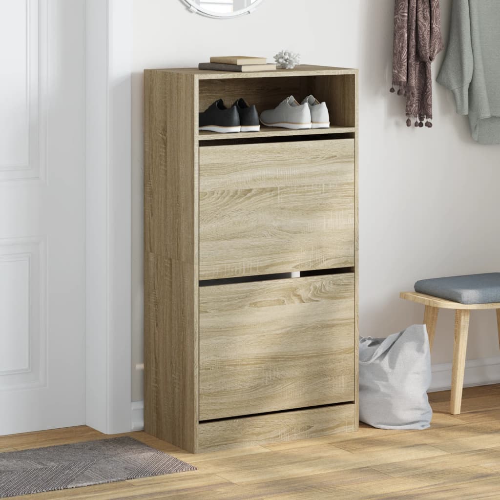 Scarpiera Rovere Sonoma 60x34x116 Cm In Legno Multistrato - Image 3