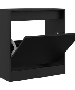 Scarpiera Nera 60x34x63,5 Cm In Legno Multistrato