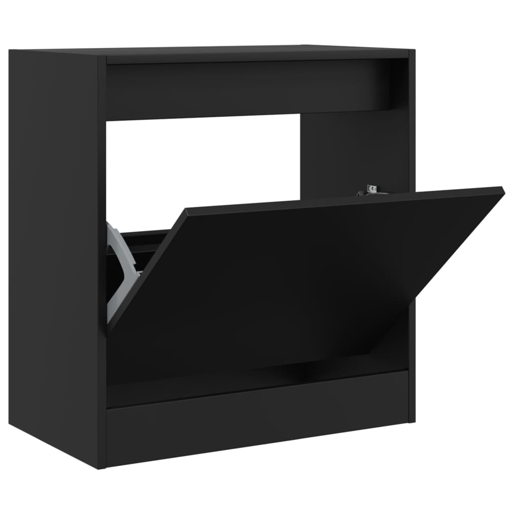 Scarpiera Nera 60x34x63,5 Cm In Legno Multistrato