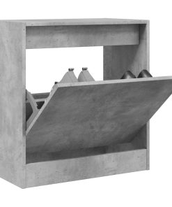 Scarpiera Grigio Cemento 60x34x63,5 Cm In Legno Multistrato