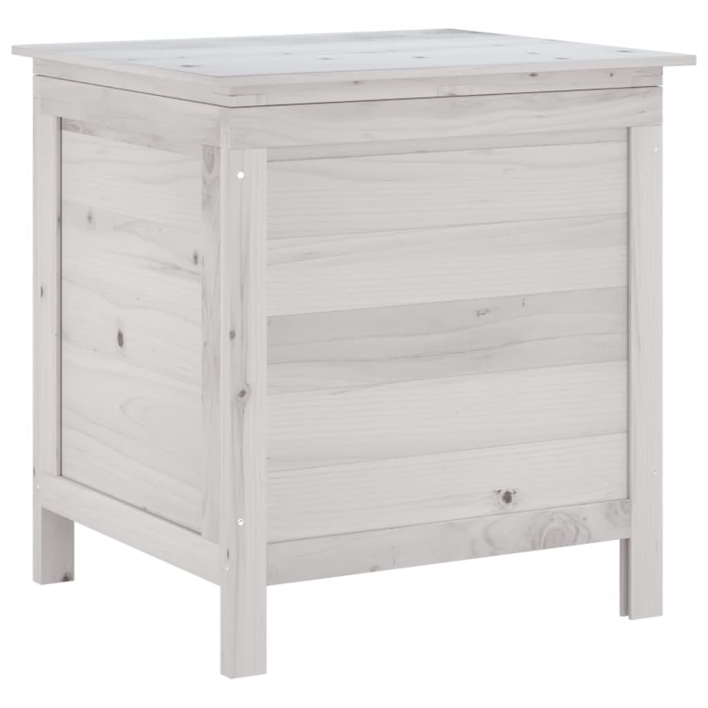 Contenitore Giardino Bianco 50x49x56,5 Cm Legno Massello Abete