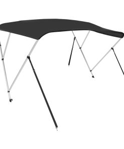 Bimini Di Prua Con Tendalino 3 Archi Nero 183x196x137 cm