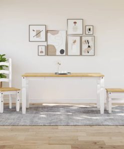Tavolo Da Pranzo Corona 160x80x75 Cm In Legno Massello Di Pino