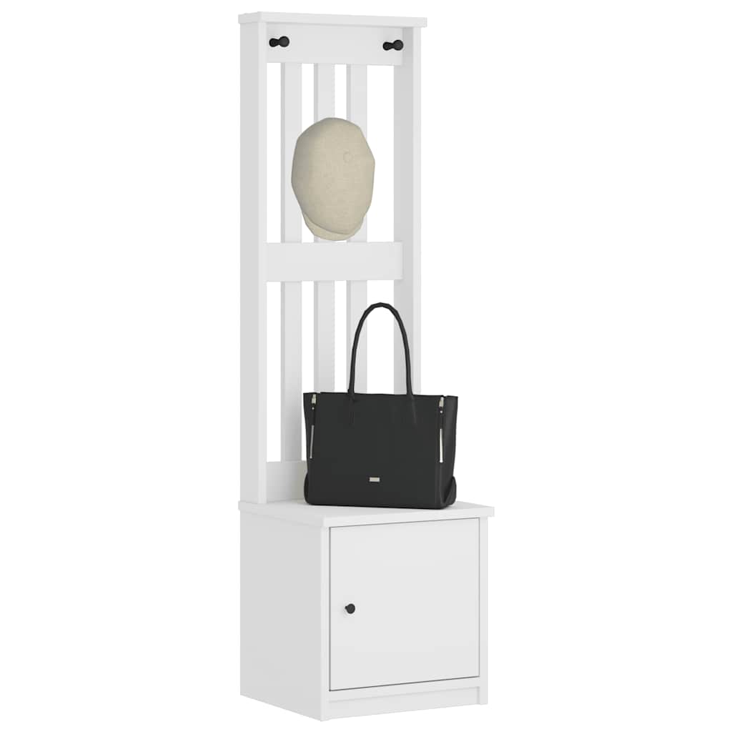 Albero Da Ingresso Sandnes Bianco 45x40x159,5 Cm Legno Di Pino - Image 5