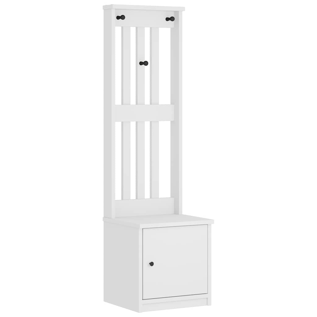 Albero Da Ingresso Sandnes Bianco 45x40x159,5 Cm Legno Di Pino - Image 4