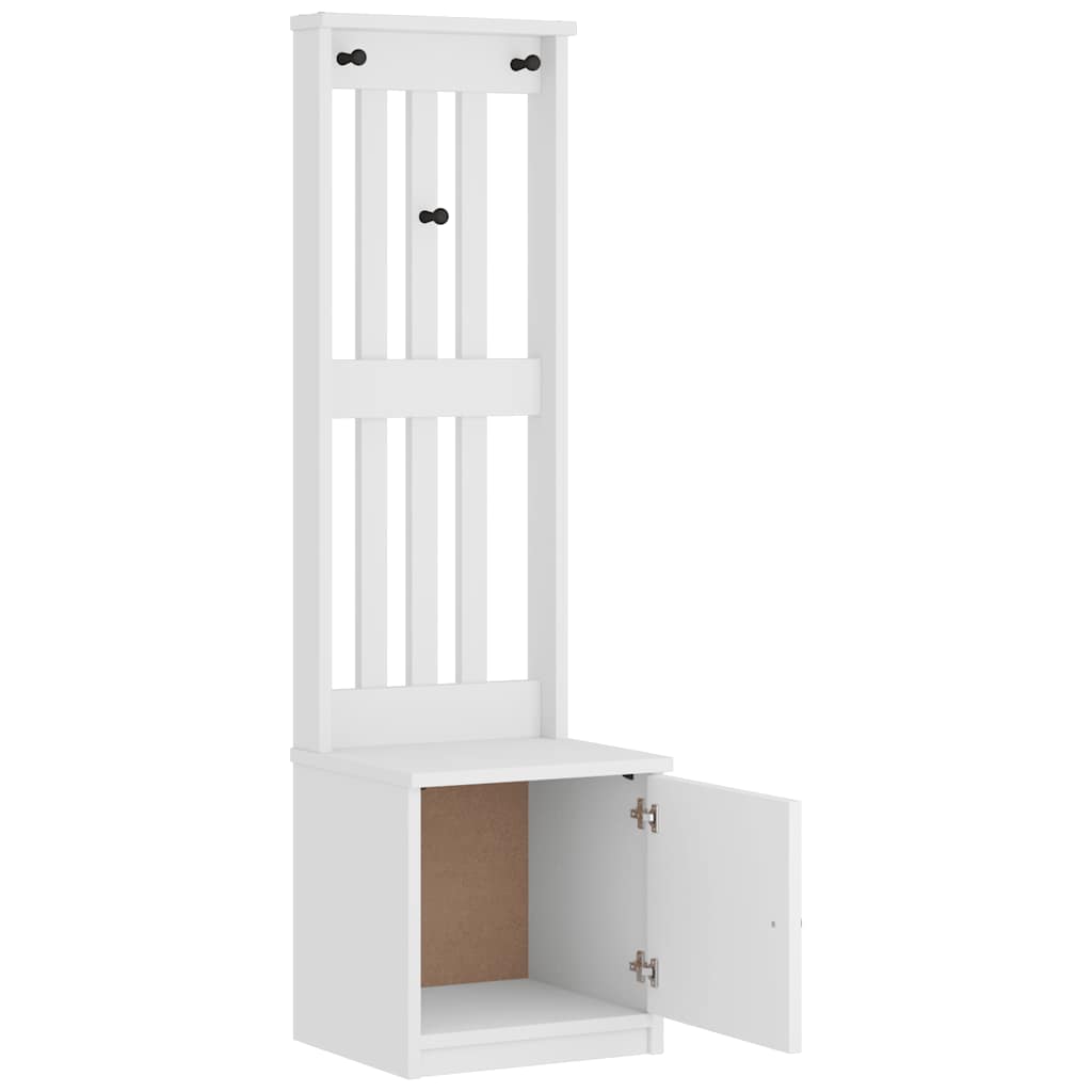 Albero Da Ingresso Sandnes Bianco 45x40x159,5 Cm Legno Di Pino - Image 6