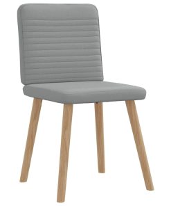 Sedie Da Pranzo 4 Pz Grigio Chiaro In Tessuto