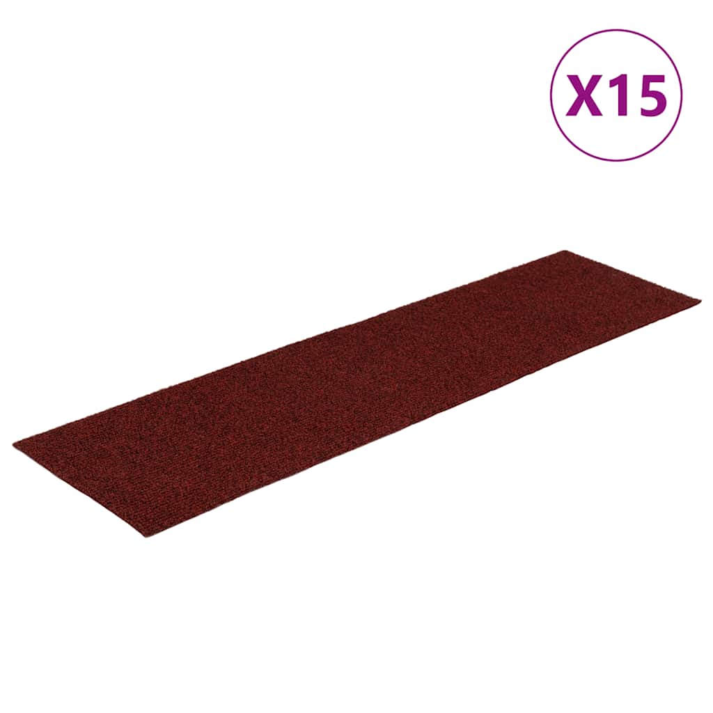 Tappetini Per Scale Autoadesivi 30 Pz 76x20 Cm Bordeaux Rosso Rettangolari - Image 3