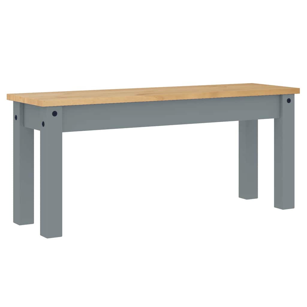 Set Da Pranzo 4 Pz Panama Grigio In Legno Massello Di Pino