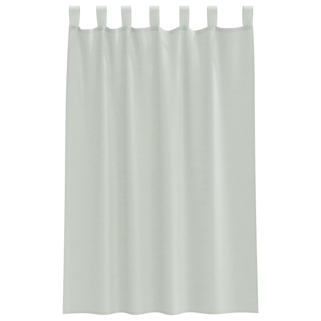 Tende In Voile Con Passanti 2 Pz Grigio Chiaro 140x175 cm - Image 4