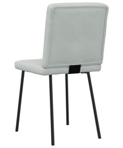 Sedie Da Pranzo 4 Pz Grigio Chiaro In Velluto