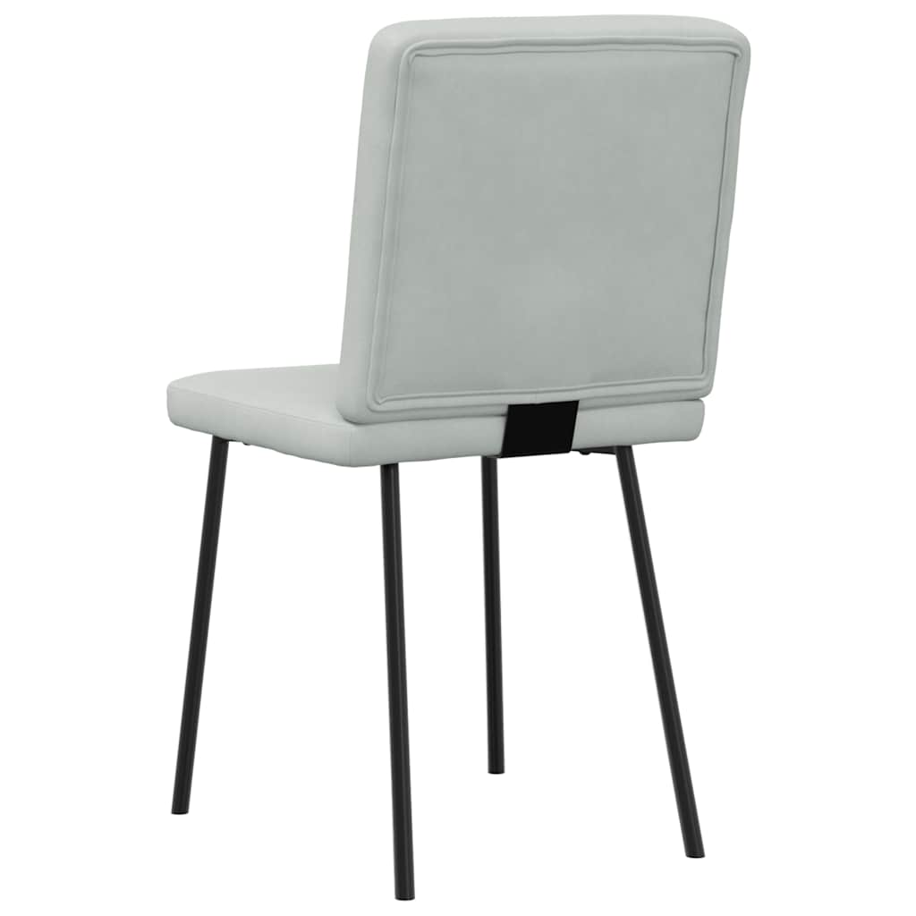 Sedie Da Pranzo 4 Pz Grigio Chiaro In Velluto