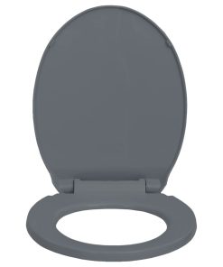 Tavoletta Wc A Chiusura Ammortizzata Grigio Ovale