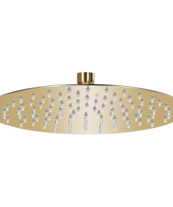 Testa Doccia A Pioggia In Acciaio Inox 25 Cm Rotonda Oro