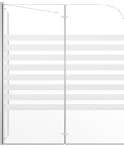 Cabina Da Bagno 120x68x130 Cm In Vetro Temperato A Righe