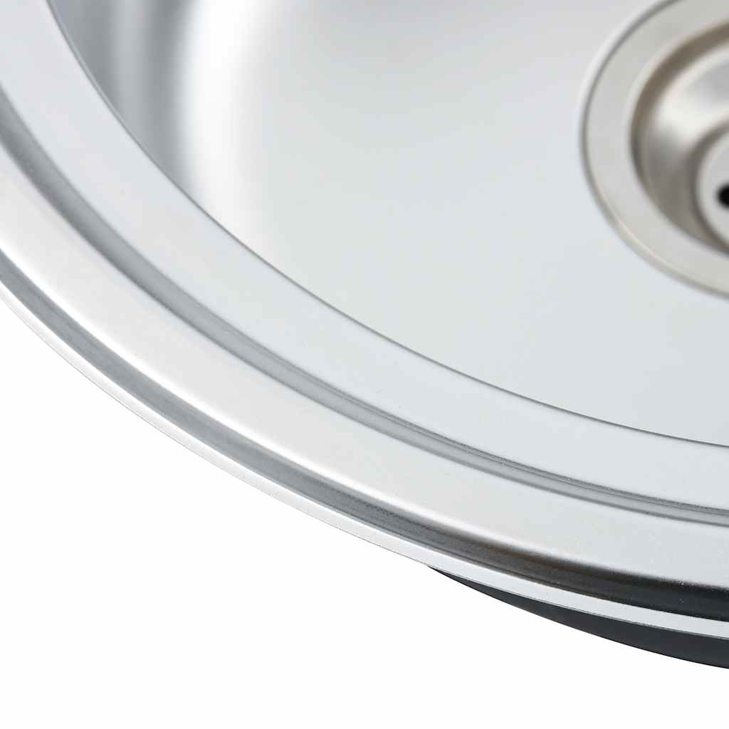 Lavello Da Cucina Con Filtro E Sifone Ovale In Acciaio Inox - Image 5