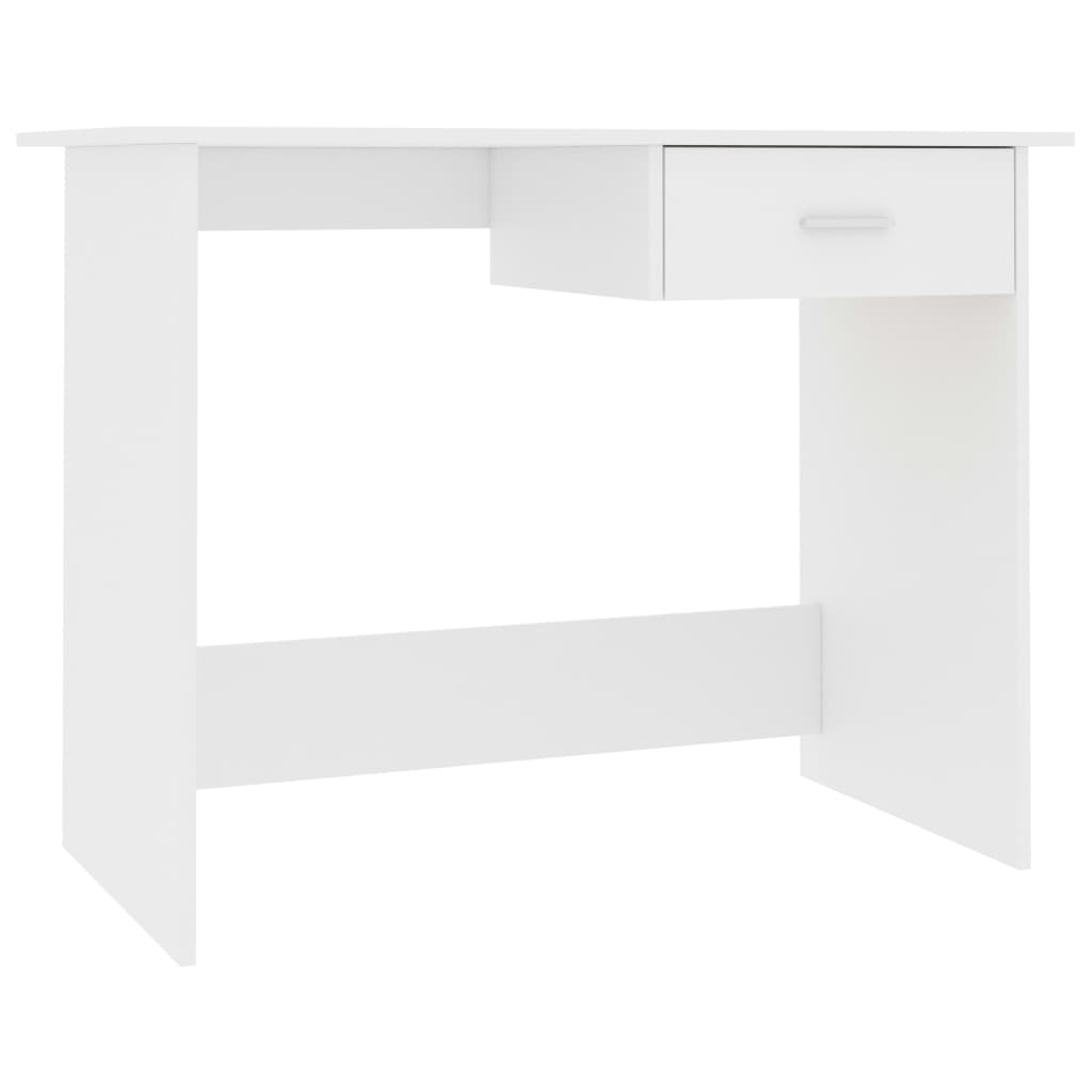 Scrivania Bianca 100x50x76 Cm In Legno Multistrato - Image 2