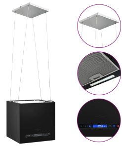 Cappa Da Cucina Ad Isola Sospesa Lcd Sensore 37 Cm In Acciaio