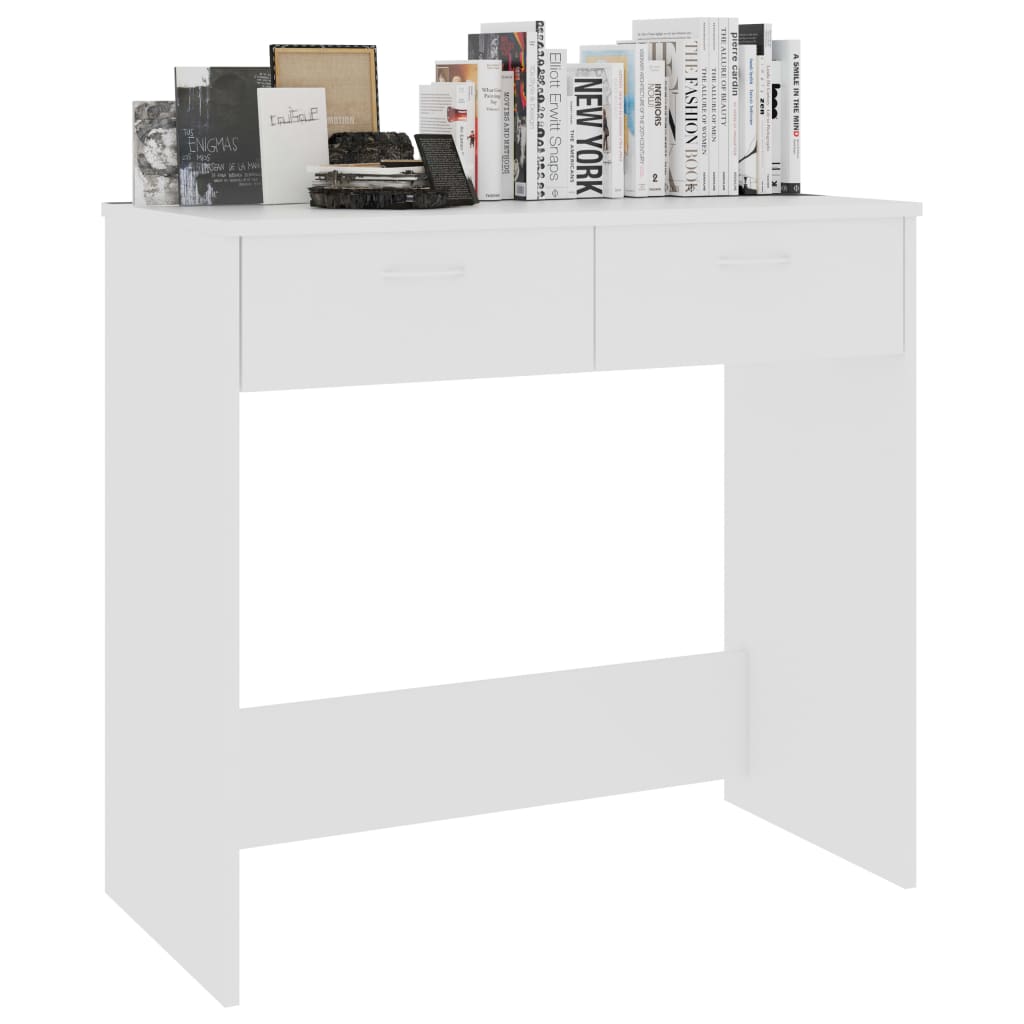 Scrivania Bianca 80x40x75 Cm In Legno Multistrato - Image 4