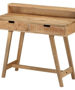 Scrivania 100x45x90 Cm In Legno Massello Di Mango Grezzo