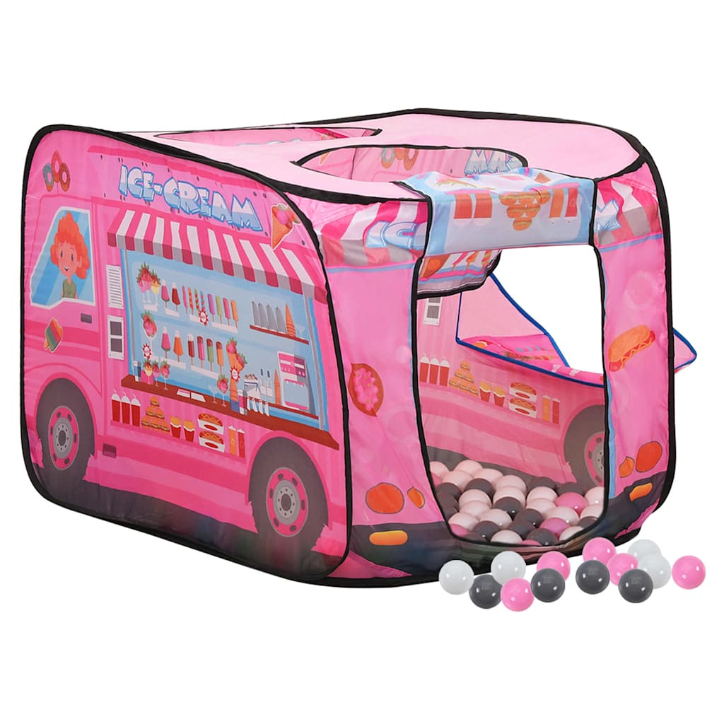 Tenda Da Gioco Per Bambini Rosa Con 250 Palline 70x112x70 cm - Image 2
